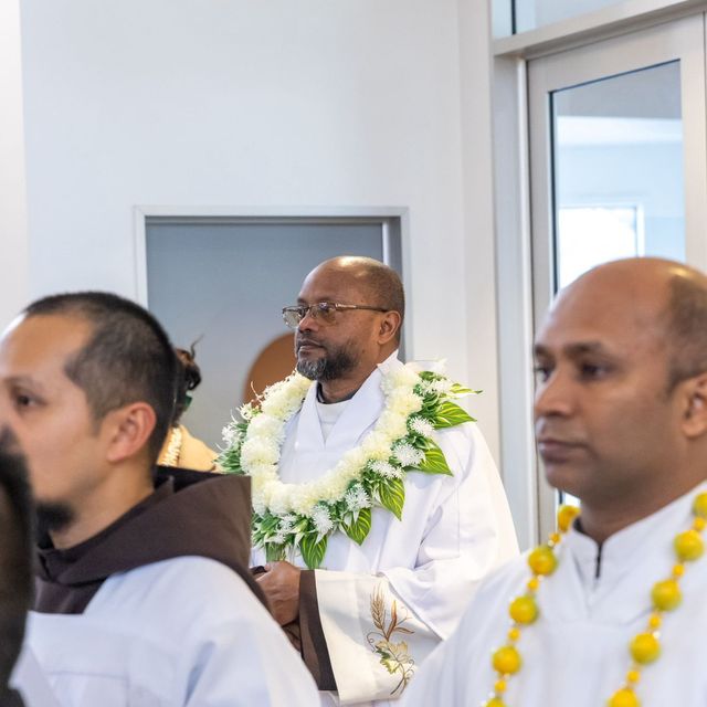 Welcomed with garlands