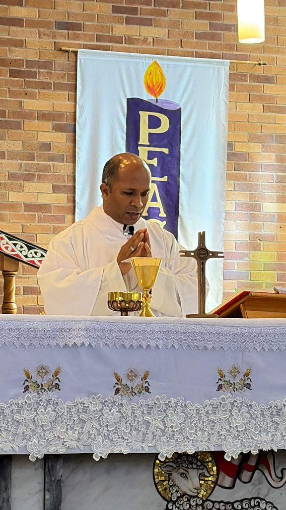 At the altar
